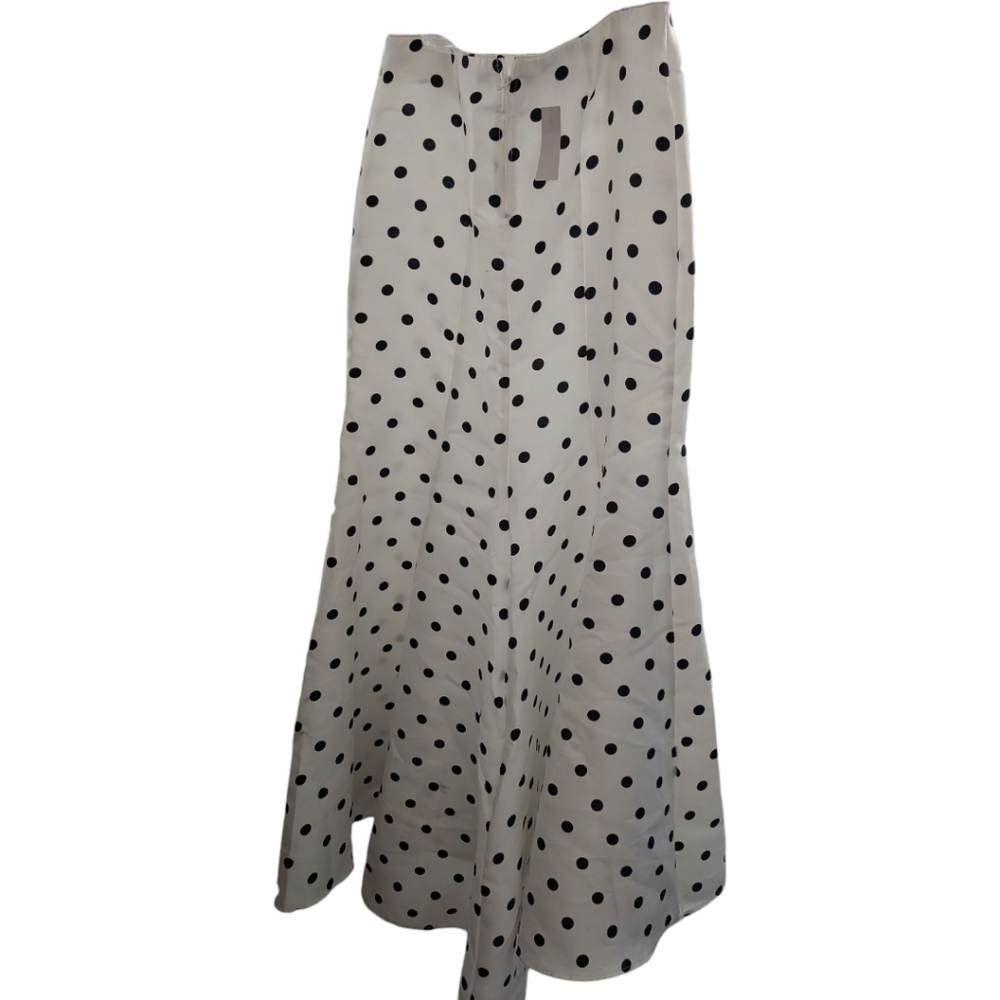 Consigned - Jodi Kristopher Cream and Black Polka Dot Skirt - Picture 2 of 4